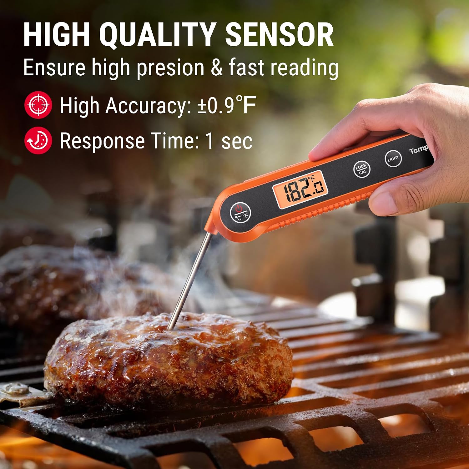 Detalle de TempPro digital meat thermometer with 3.9-inch probe