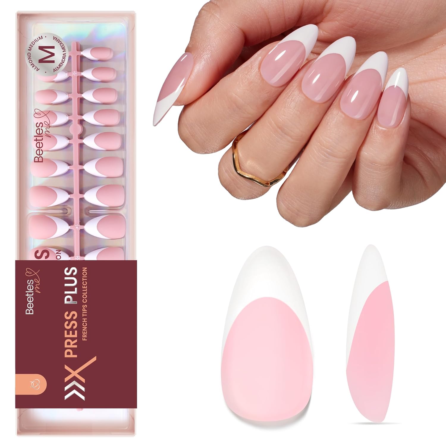 Detalle de Beetles French Tips 210 rosa