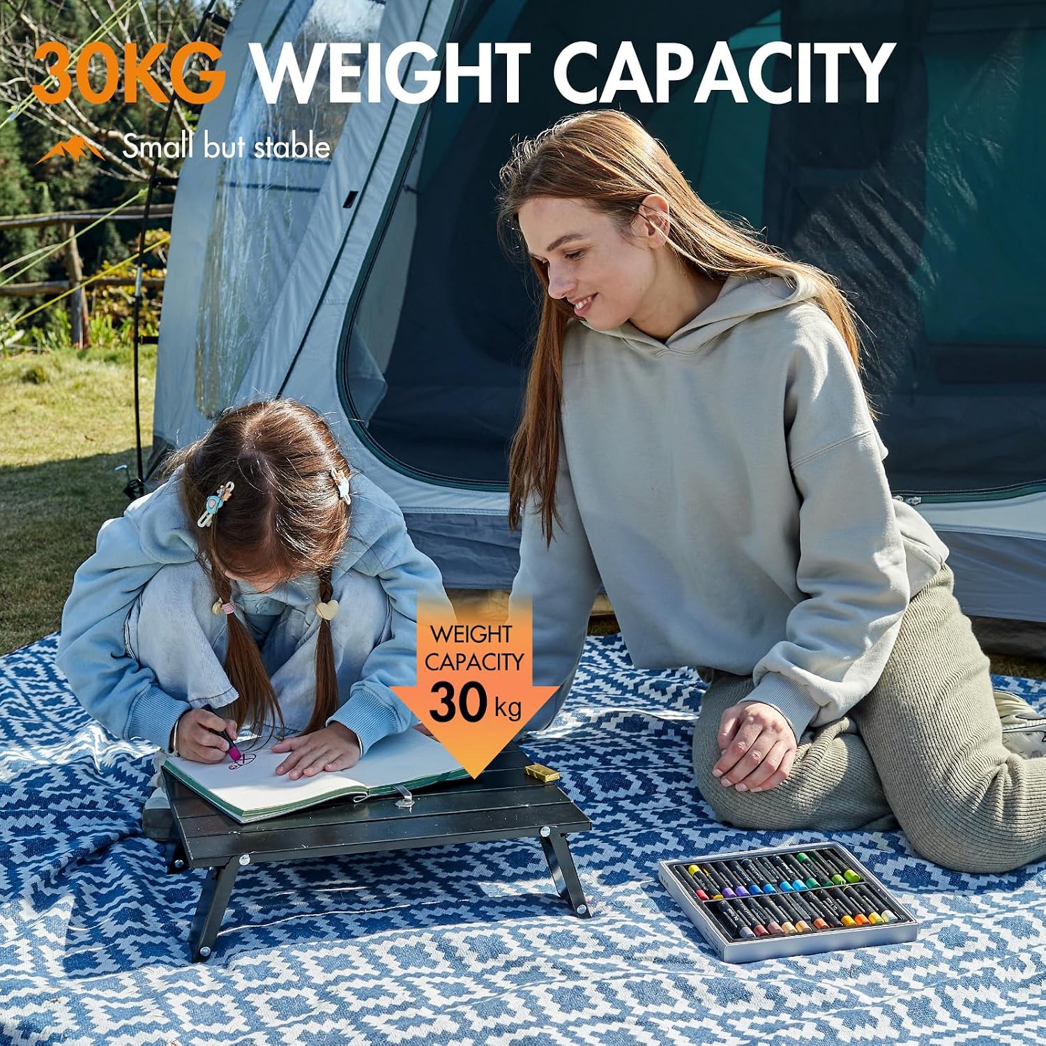 Detalle de Portal Small Folding Camping Table 40x29x16cm