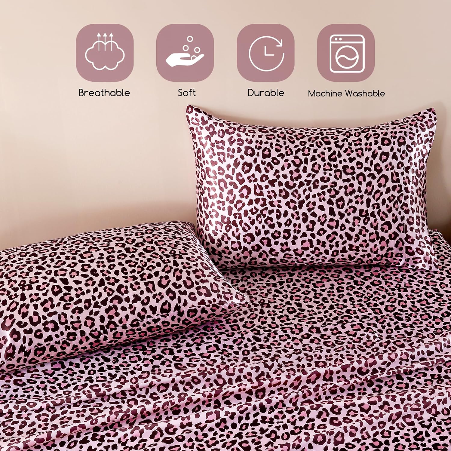 Thumbnail 5 de MR&HM Satin Bed Sheets Queen 600 TC