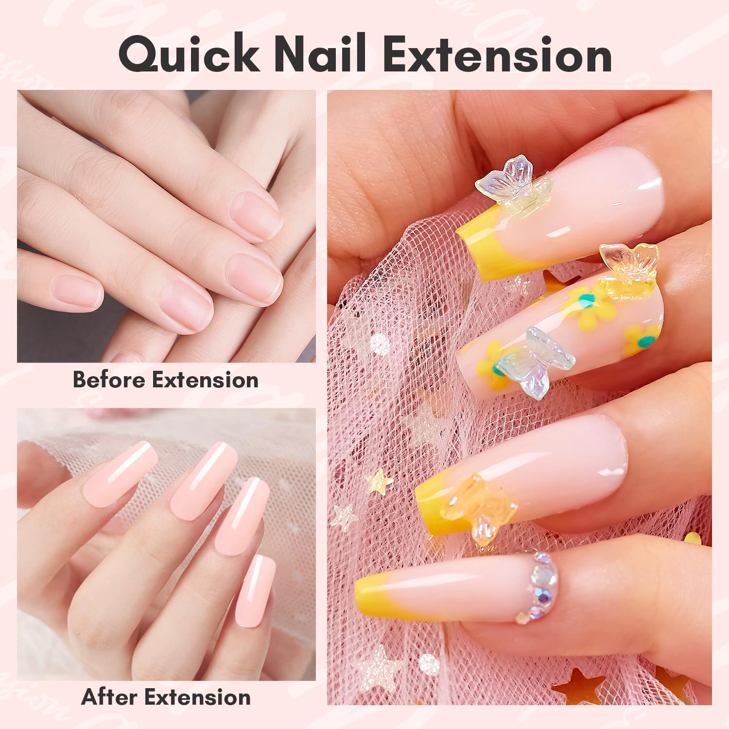 Detalle de Makartt Poly Nail Extension Gel Peach – Aufbaugel für Nagelverlängerung und Nagelstärkung (50 ml)