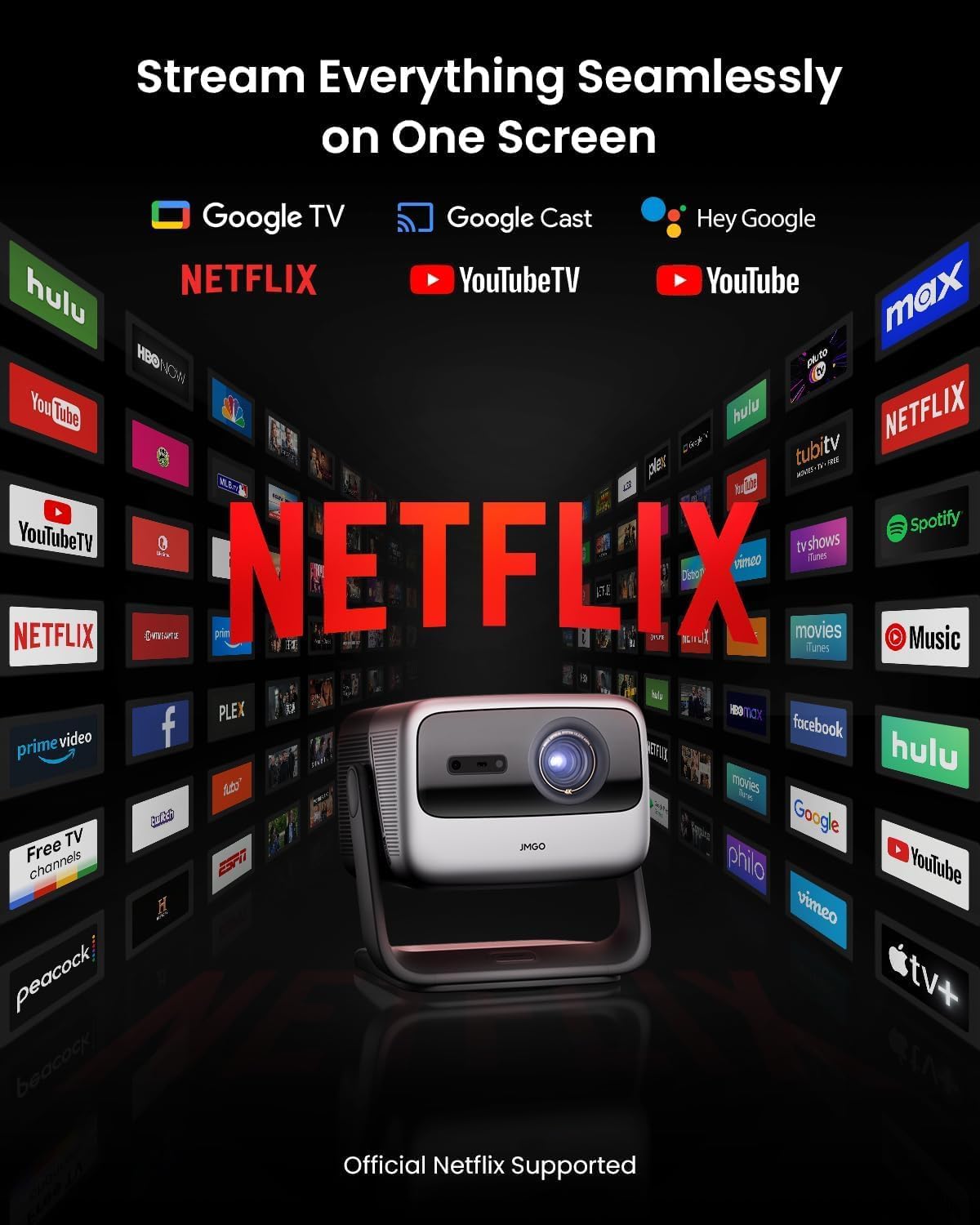 Detalle 2 de JMGO N1S Ultimate 4K Triple Laser Projector: A serious home cinema with Google TV