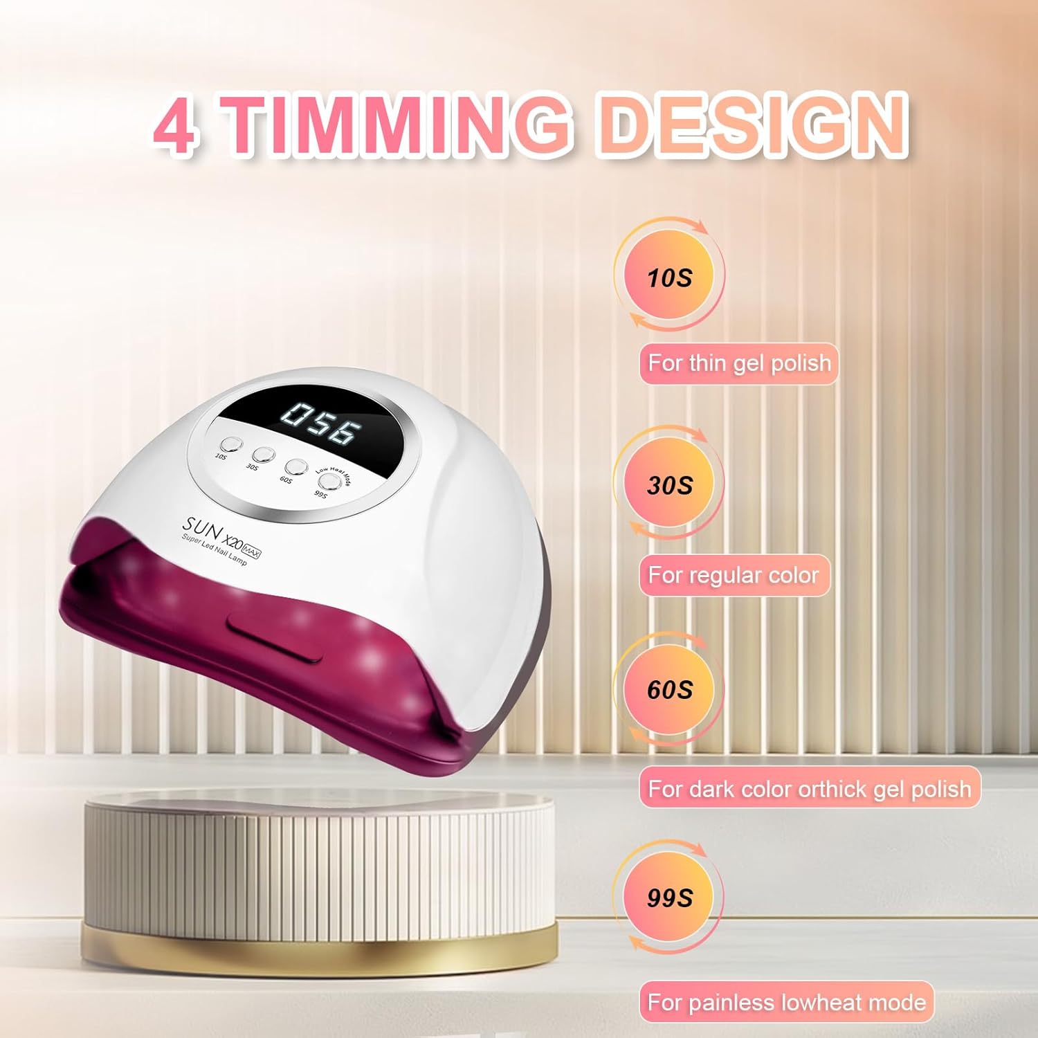 Detalle de 320W UV LED Nail Lamp โ 72 beads LED Nail Dryer ๐