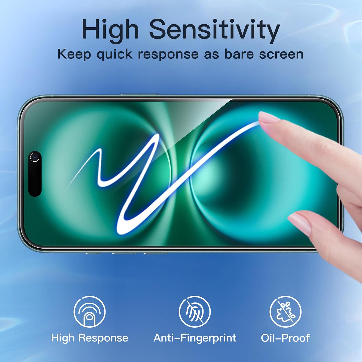 Thumbnail 5 de JETech 1325- Privacy Screen Protector for iPhone 16 Plus, 2-Pack, 9H Glass