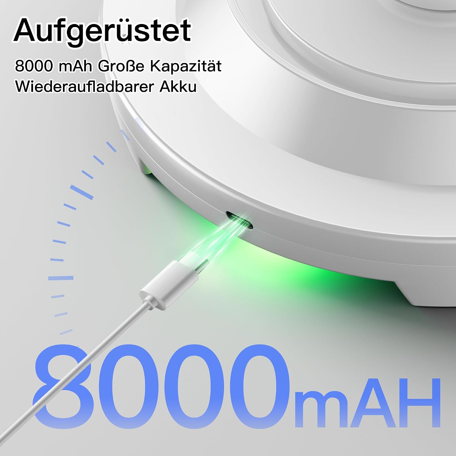 Detalle 2 de Homelist LED Akku Deckenleuchte mit Bewegungsmelder, 8.000 mAh und Fernbedienung – dimmbar für Bad, Flur & Keller