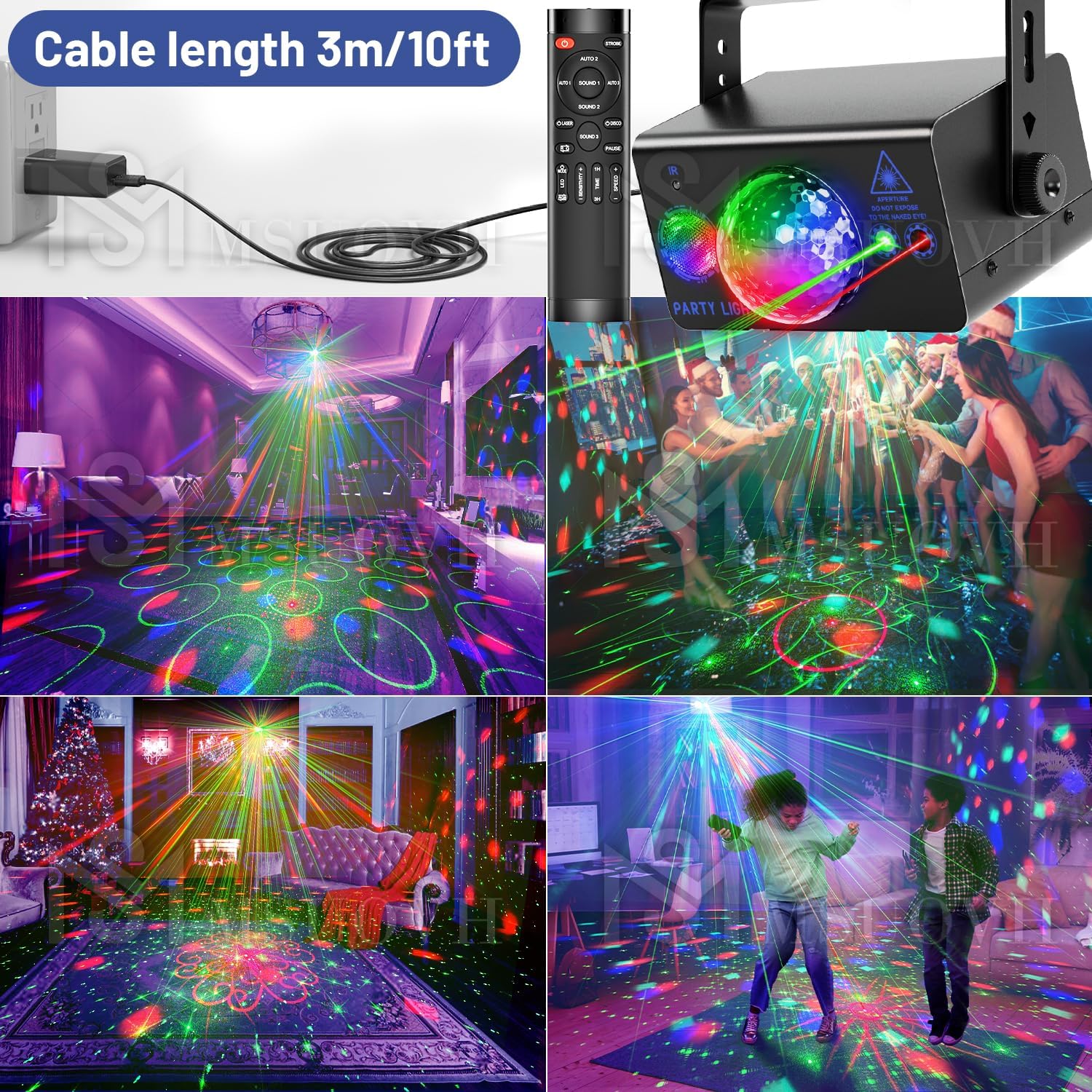 Detalle 2 de Disco Party Light with Aluminum Alloy Housing