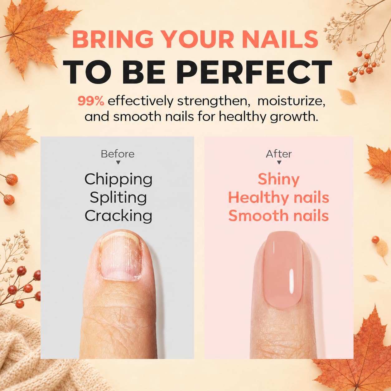 Detalle de modelones Nail Strengthener and Growth Extra Strong Nude Polish (15ml) for Damaged Nails