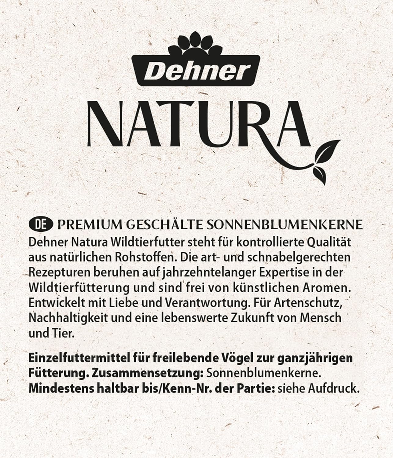 Thumbnail 2 de Dehner Natura Premium Nourriture pour Oiseaux Sauvages – Graines de Tournesol Décortiquées en Seau 5 kg