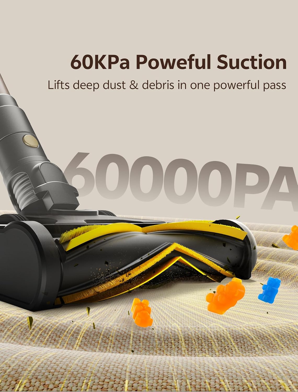 Thumbnail 1 de Ultenic Cordless Vacuum Cleaner 60KPa 580W – Self-standing stick with 65 min runtime, HEPA filtration & anti-tangle brush