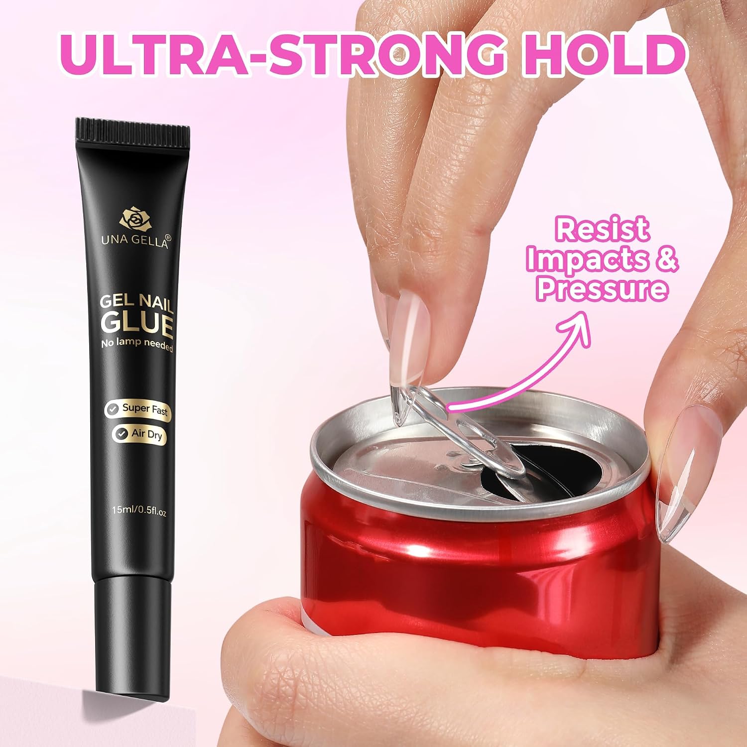 Thumbnail 2 de UNA GELLA Nagelkleber ohne UV, 15 ml