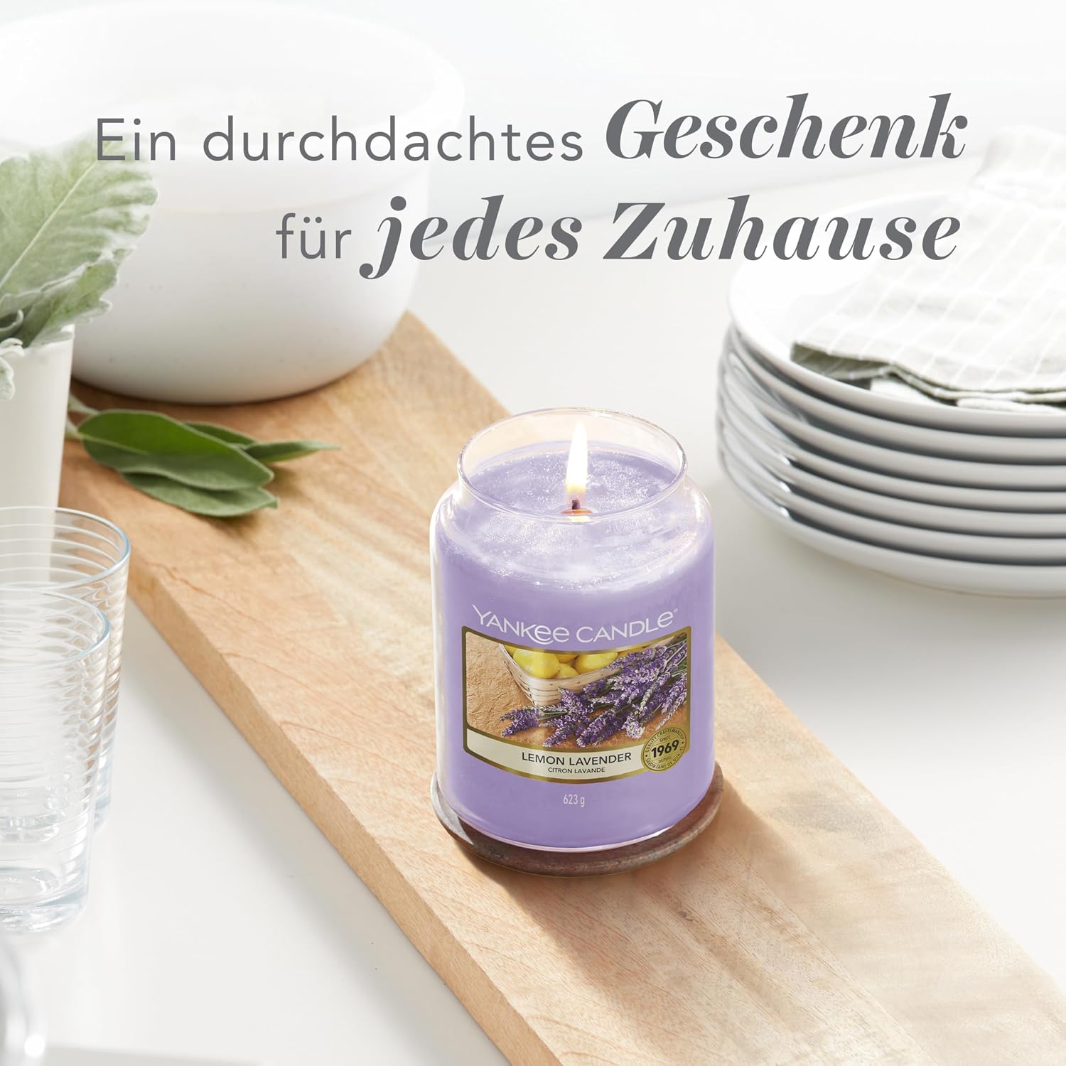 Thumbnail 6 de Yankee Candle Große Duftkerze im Glas Lemon Lavender – 623 g, 110–150 Stunden Brenndauer