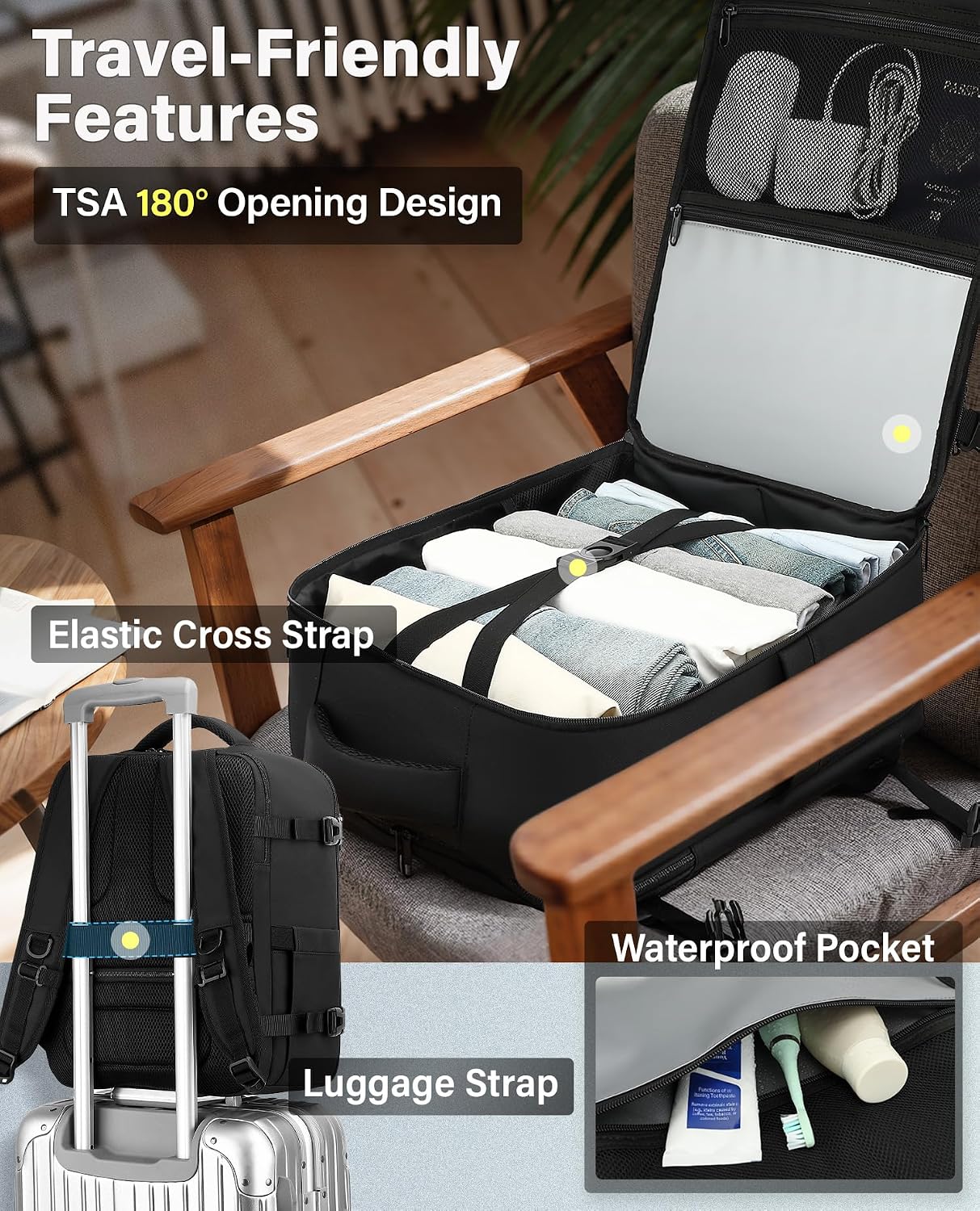 Thumbnail 4 de VANKEV Cabin Bag 24L 40x30x20 for Ryanair
