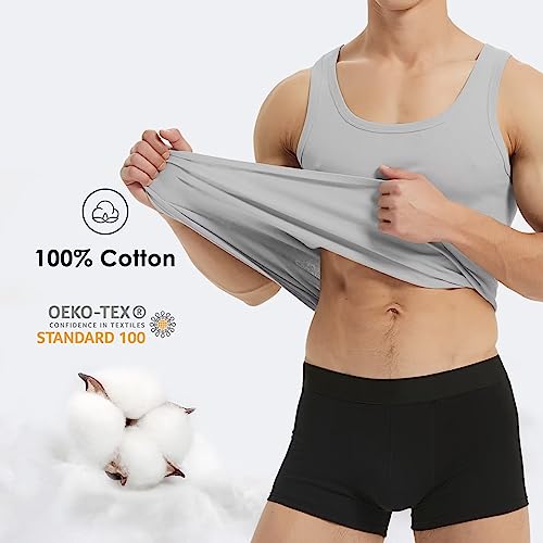 Thumbnail 1 de YouShow Camiseta Tirantes Hombre 100% Algodón Pack 3 (Negro, Blanco, Gris) – Sin Mangas