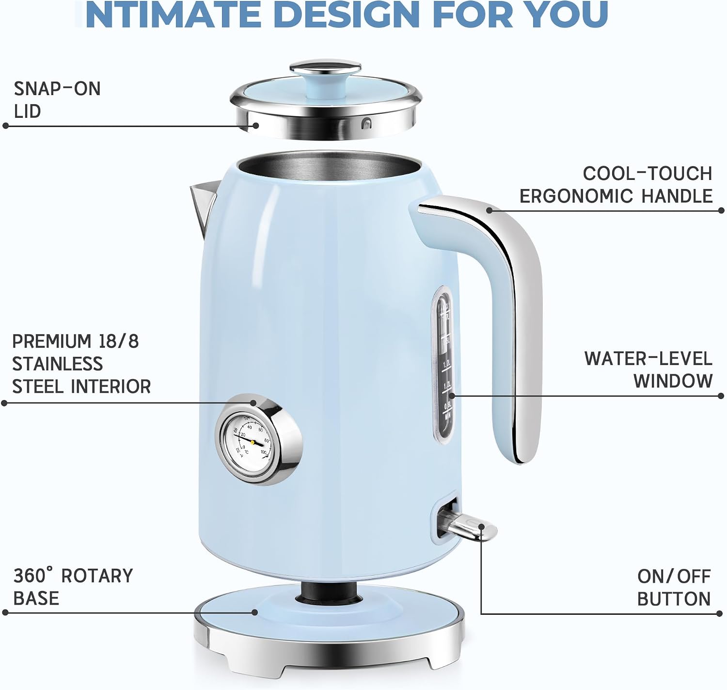 Detalle 2 de SUSTEAS Electric Kettle 57oz 🫖