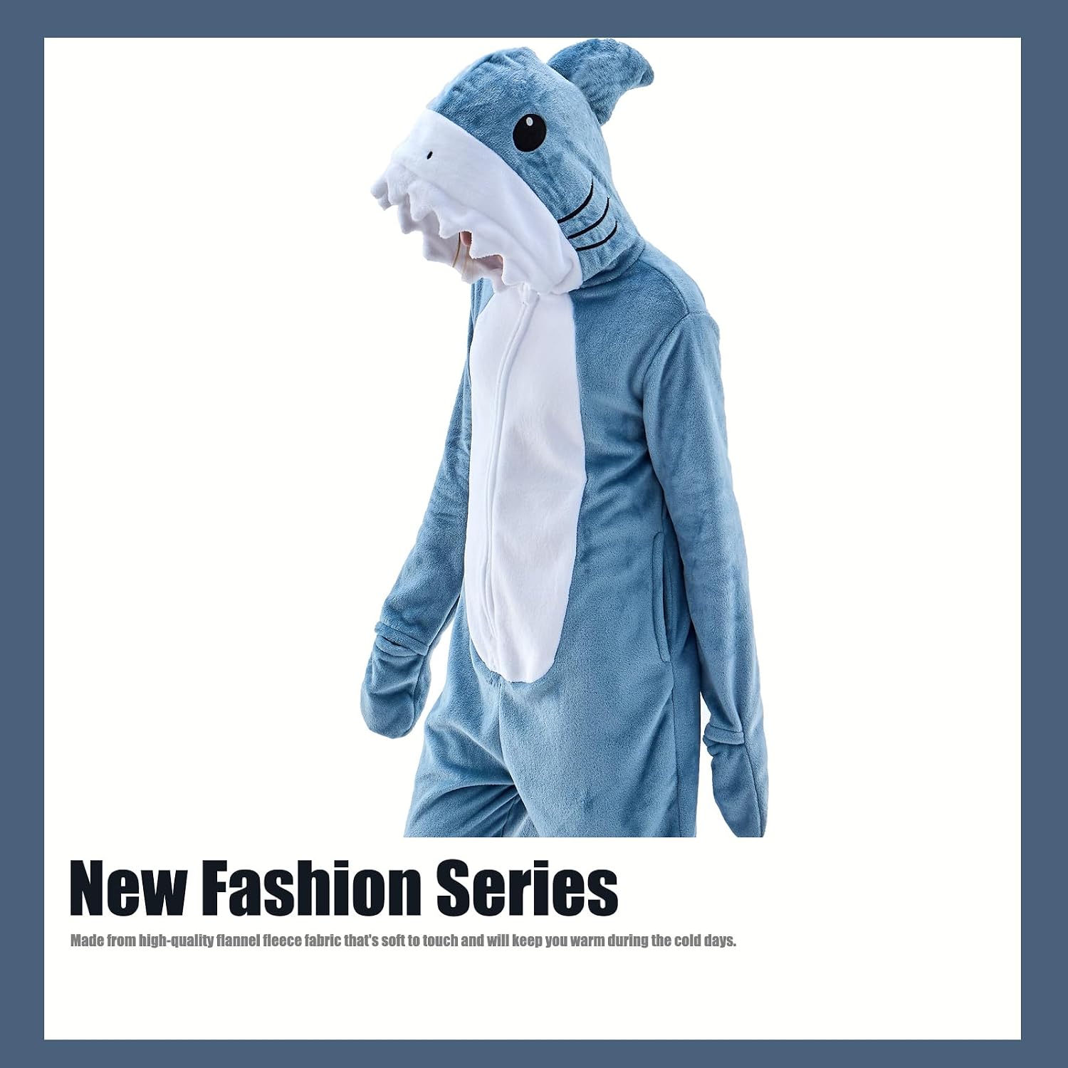 Detalle 2 de JUOLOET Adult Animal Onesie Pajamas with Hood, Zipper and Pockets