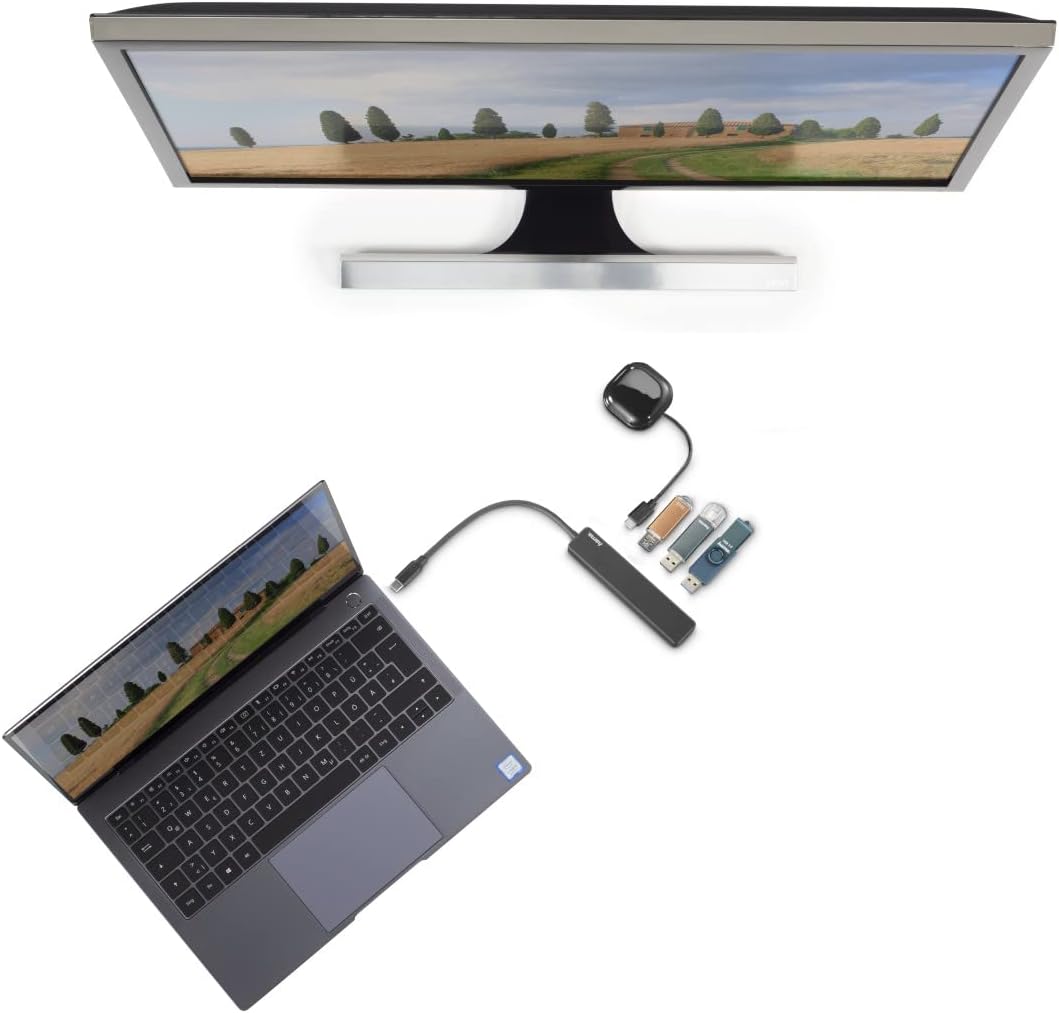 Detalle de Hama Hub USB-C 3.2 Gen 1 con HDMI e 4 porte USB