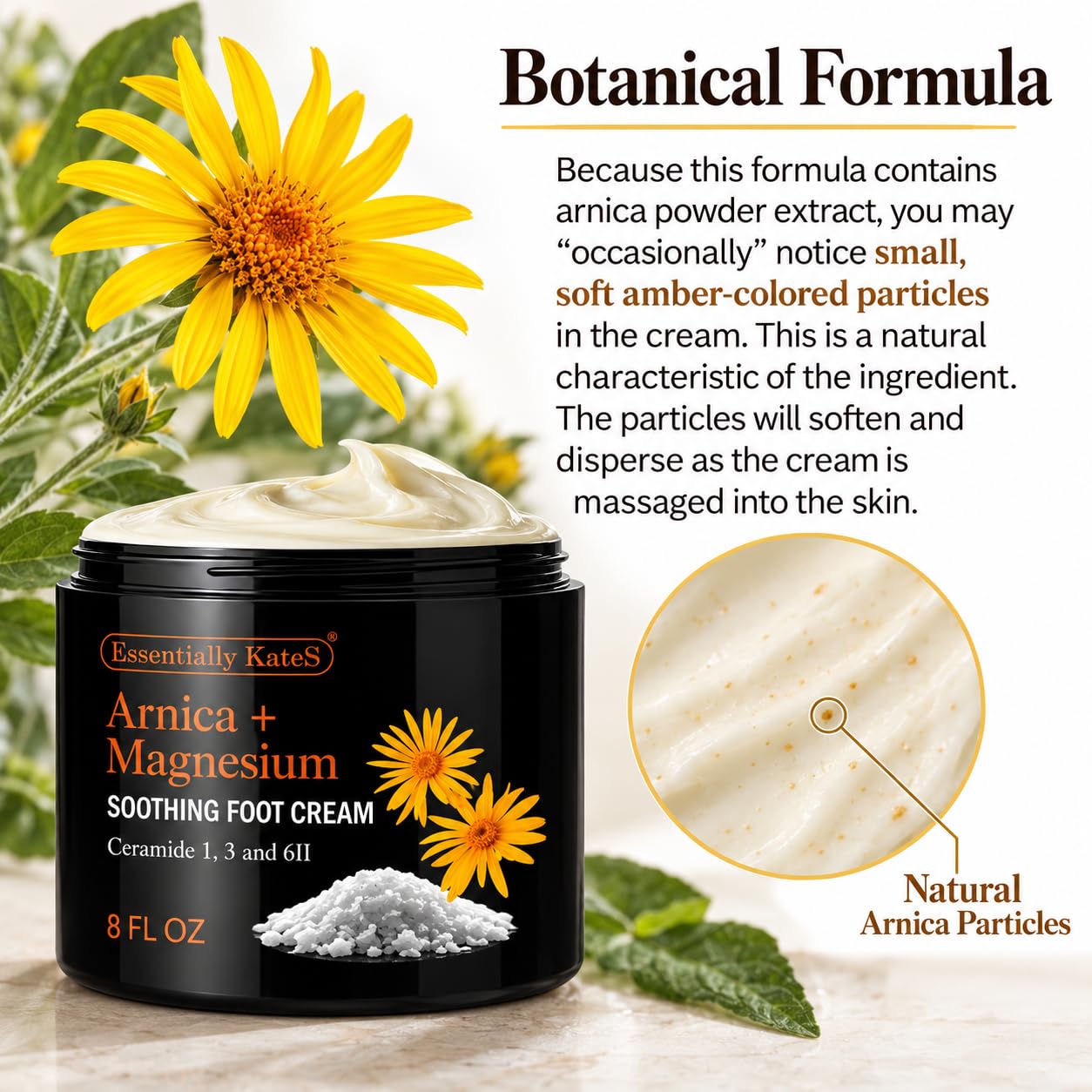 Detalle 2 de Essentially KateS Arnica Magnesium Foot Cream, 8 fl oz with Ceramides