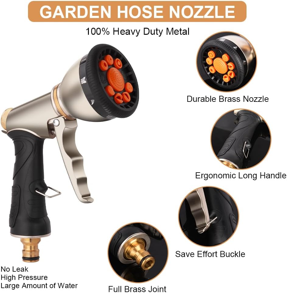 Detalle 2 de OFFCUP Zinc-Plated – pistolet do węża ogrodowego, 9 trybów natrysku
