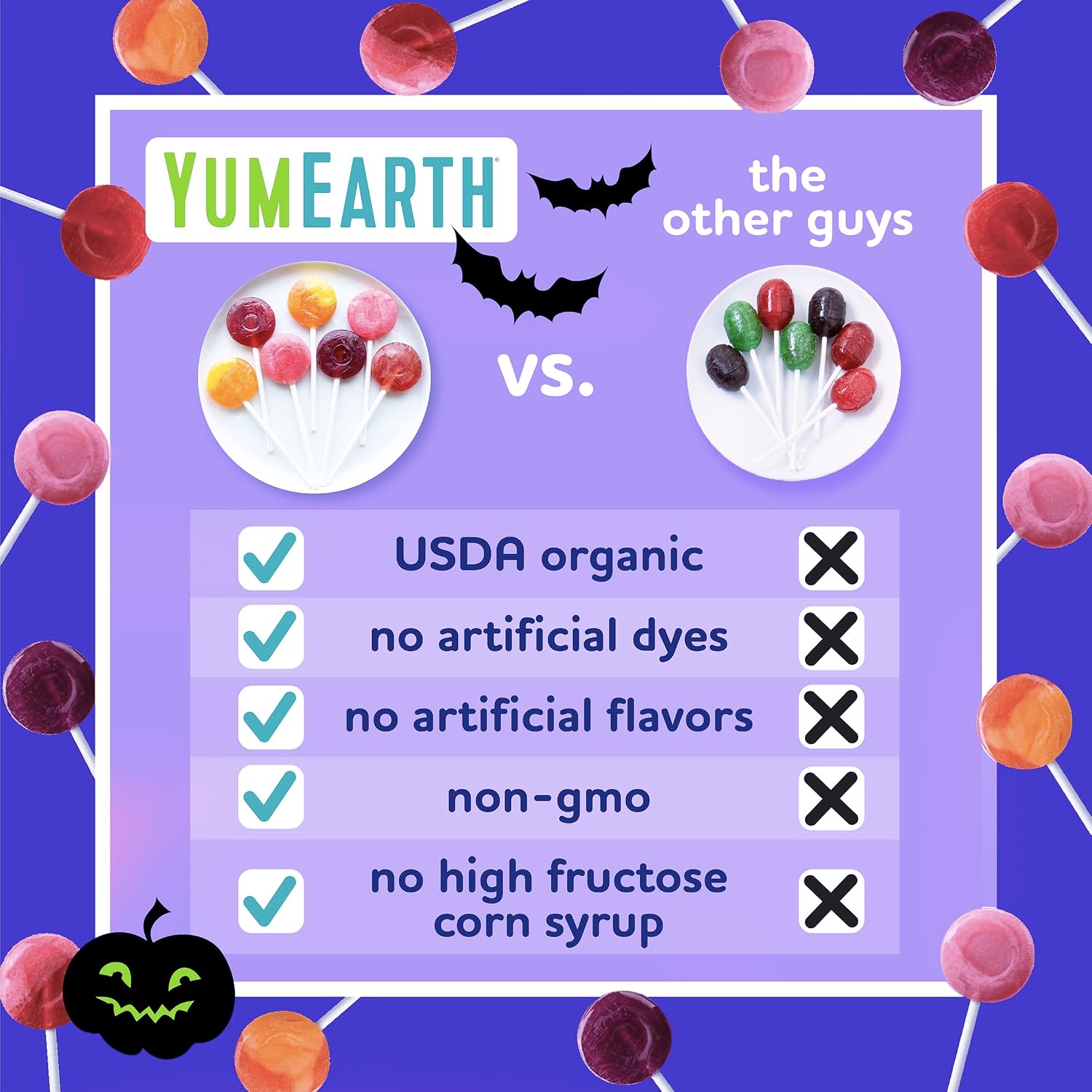 Thumbnail 6 de YumEarth 810165019867_1pk Halloween OG Candy Variety Bag, 50 Wrapped Treats