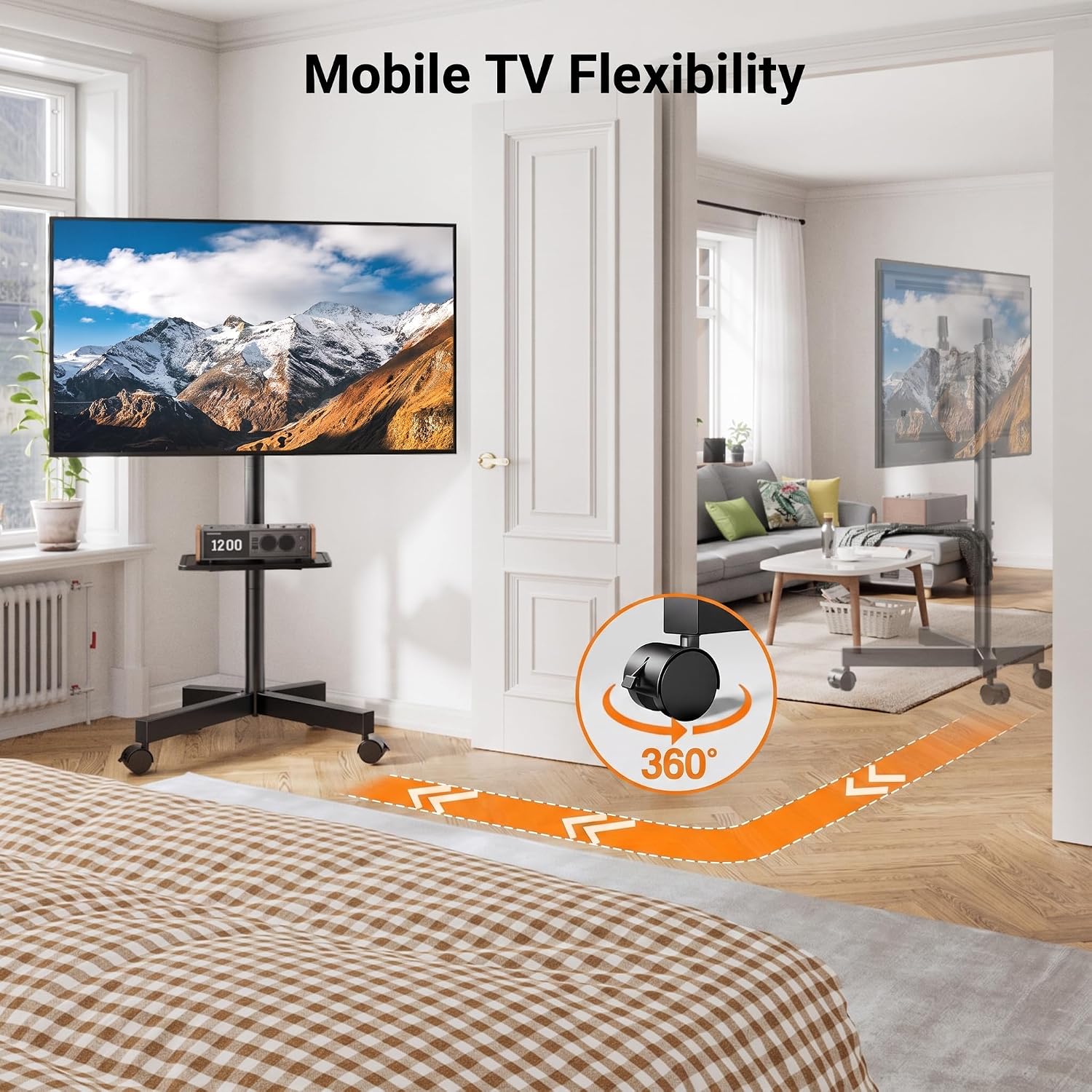 Thumbnail 5 de PERLEGEAR Mobile TV Stand 23–60in tilt
