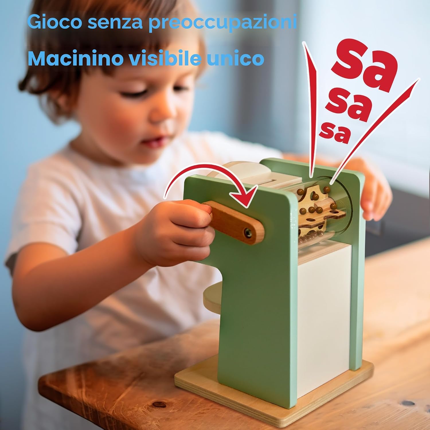 Thumbnail 2 de Set da cucina in legno per bambini: macchina da caffè espresso giocattolo Green