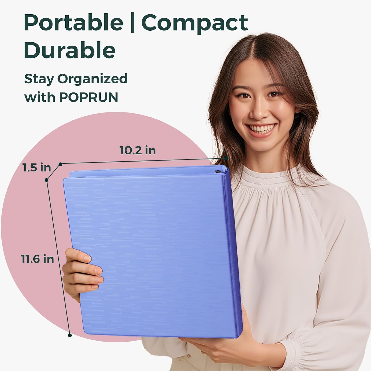 Detalle 2 de POPRUN 3 Ring Binder 1.5" — 325-sheet organizer