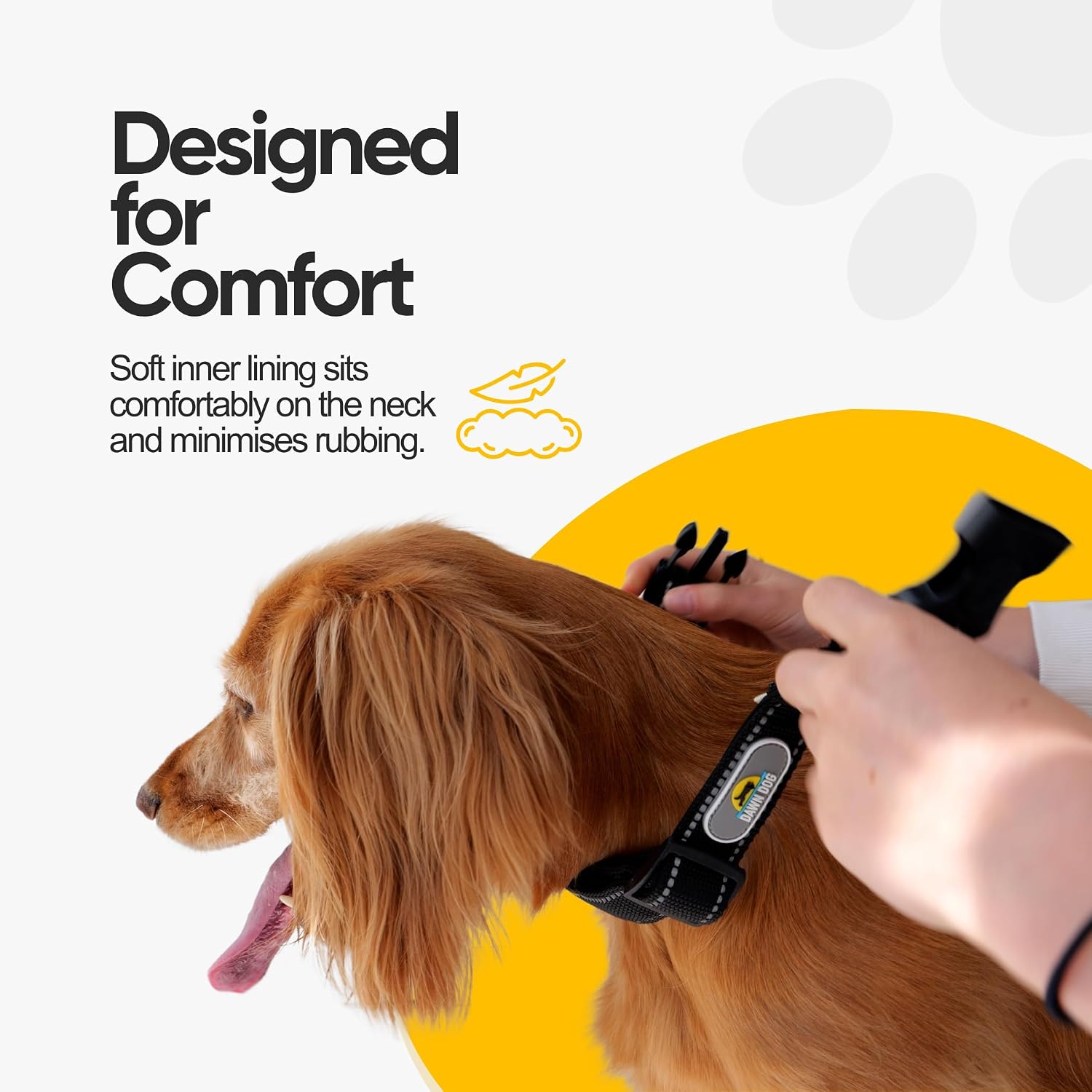 Detalle de Dawn Dog Collar Large - Reflective, Soft & Padded Breathable Nylon Collar