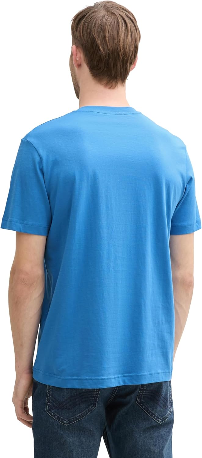 Thumbnail 2 de TOM TAILOR Herren T-Shirt aus Baumwolle mit Logo-Print (kurze Ärmel, Regular Fit)