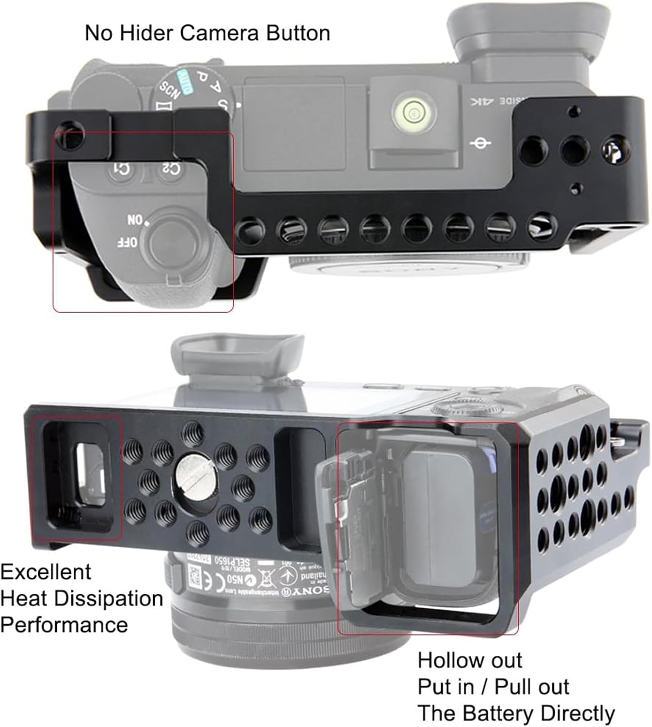 Thumbnail 2 de NICEYRIG Camera Cage for Sony A6100 1/4"