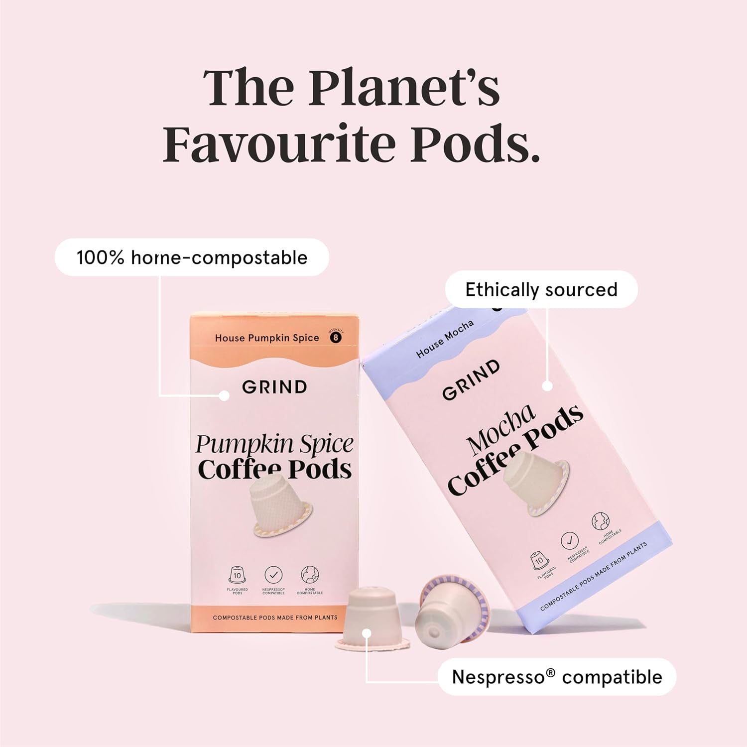 Detalle 2 de Grind The Flavour Pod Collection 120 coffee pods