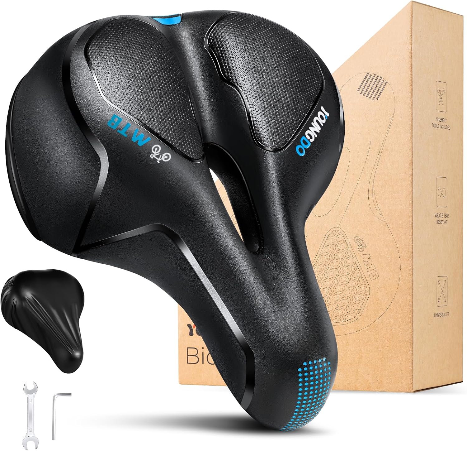 Detalle de YOUNGDO Gel-Fahrradsattel – ergonomisch, komfortabel und atmungsaktiv
