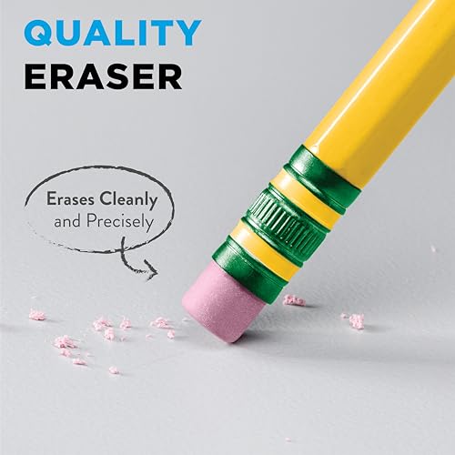Detalle de Ticonderoga Wood-Cased Pencils, Pre-Sharpened, 2 HB Soft, Yellow, 72 Count