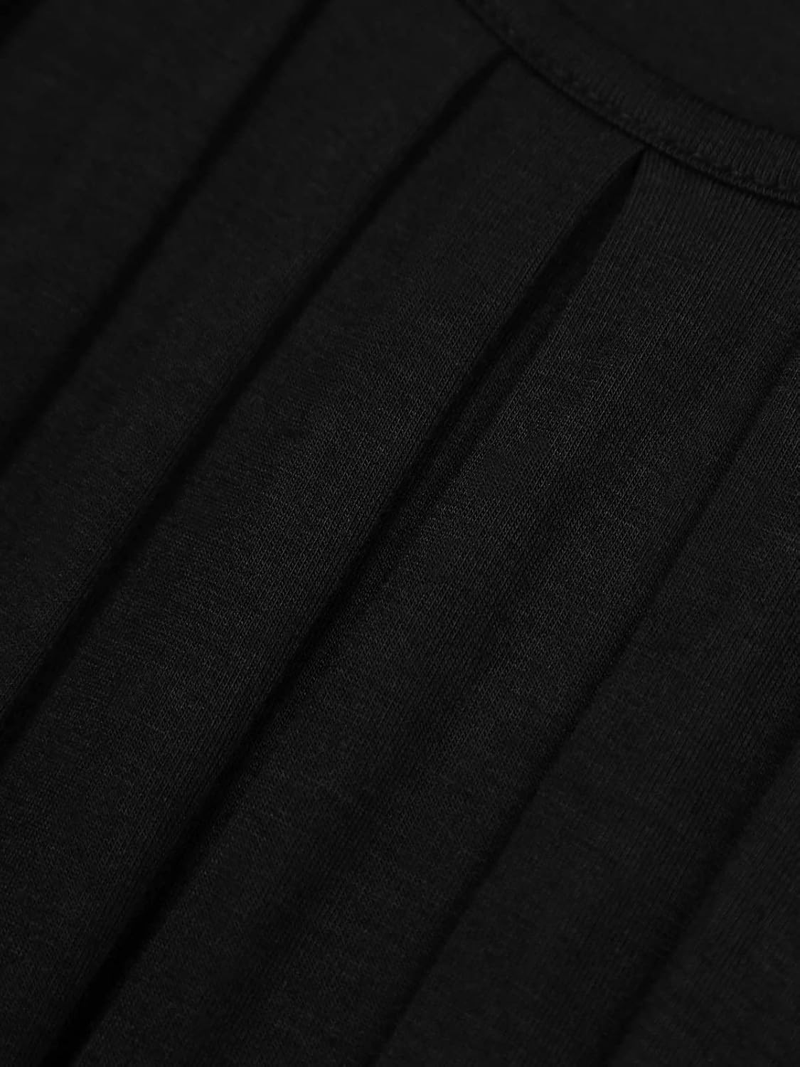 Detalle de DJT Damen T-Shirt mit Rundhalsausschnitt, plissierter Vorderseite & Print – Kurzarm Sommeroberteil