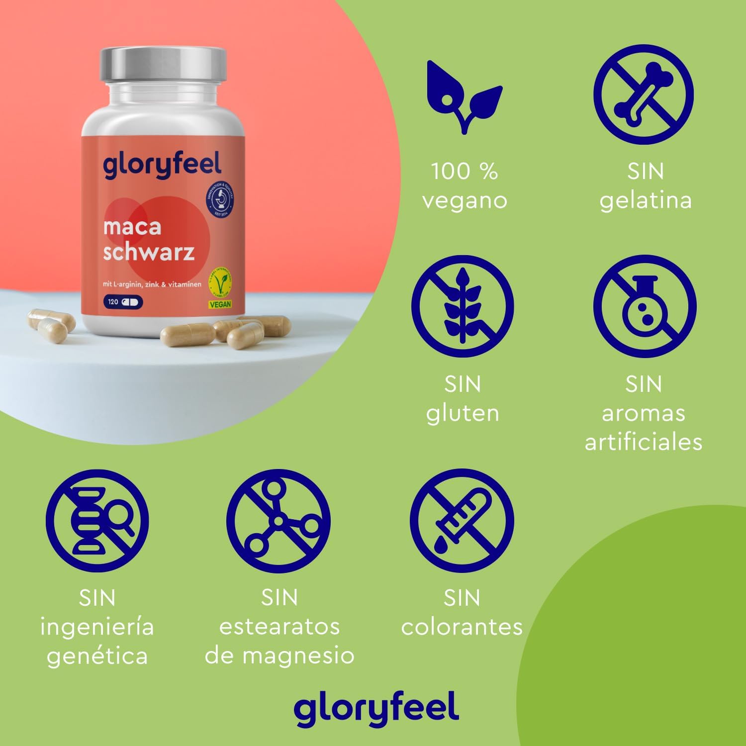 Detalle de Maca Negra 27000mg extracto 20:1 para energía 🥬