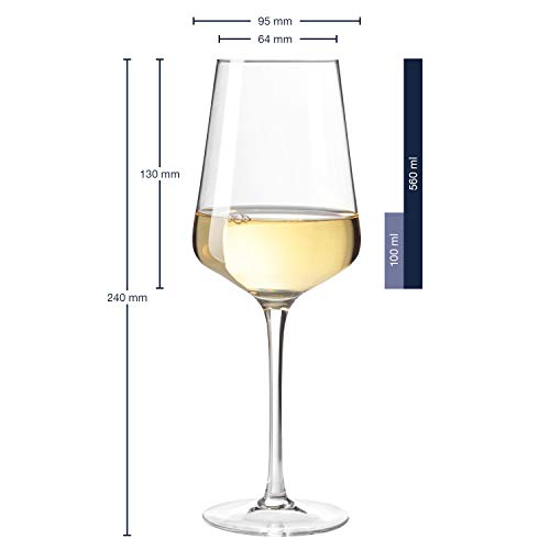 Detalle 2 de LEONARDO HOME Puccini Weißweingläser – 6er Set (560 ml) kratzfest, spülmaschinenfest und langlebig