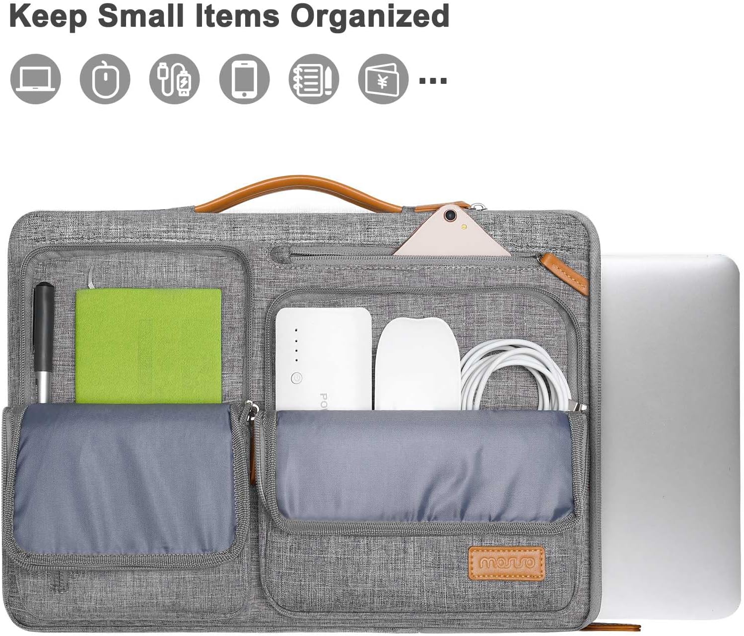 Detalle 2 de MOSISO 360 Protective Laptop Case 13 inch with 4 Pockets and Handle