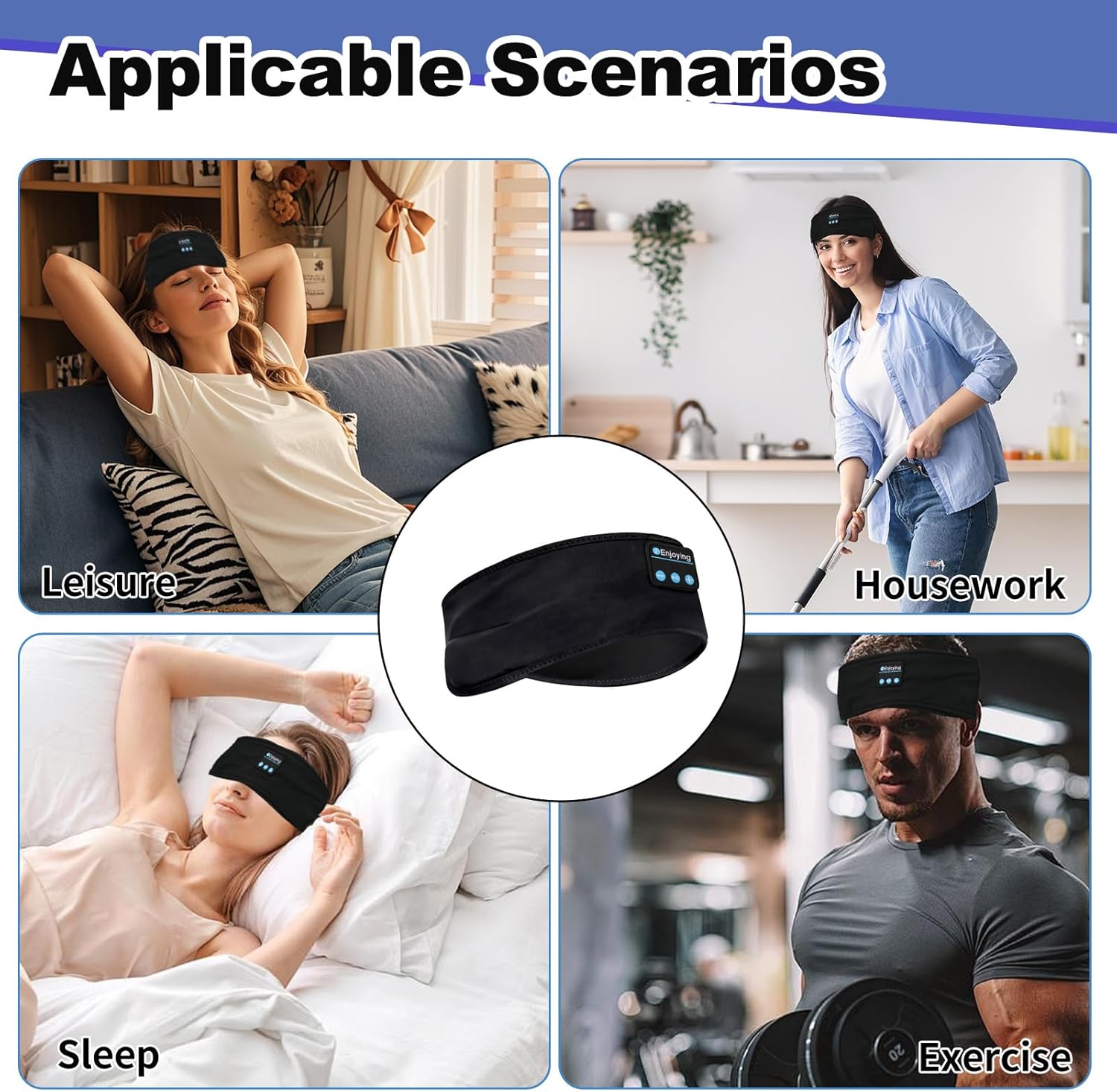 Thumbnail 5 de Wowsofty Sleep Headphones Headband Bluetooth 5.4: Wireless Comfort for Sleep, Sport and Travel