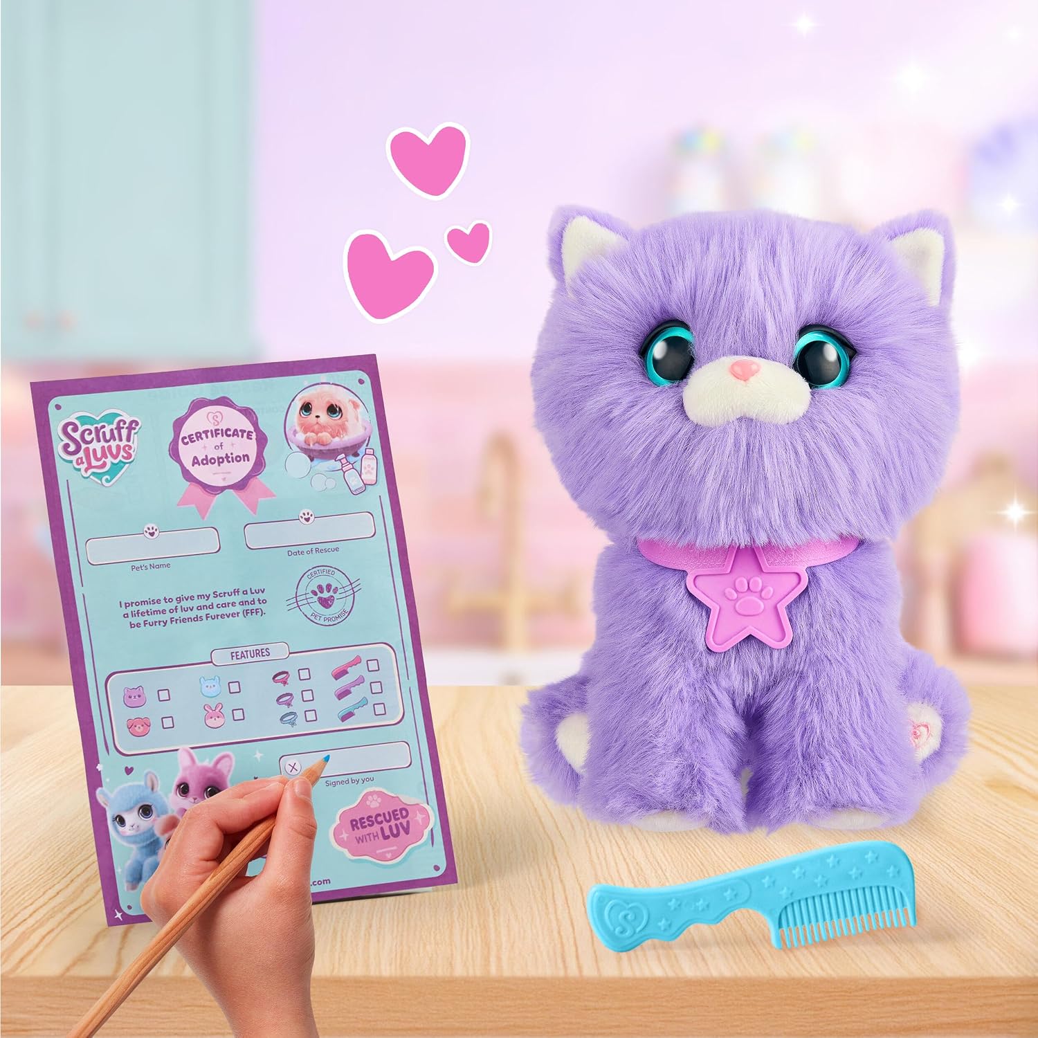 Thumbnail 4 de SCRUFFALUVS 30351 Kitty Pet Scruffs Plush Toy, 19cm, with Carrier