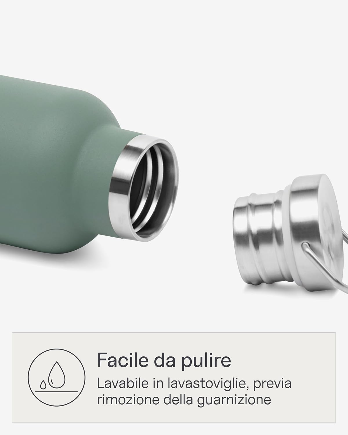 Detalle de Kapten & Son Borraccia termica 750 ml verde: design minimale, prestazioni affidabili
