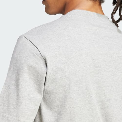 Thumbnail 7 de adidas Hombre Essentials Small Logo Single Jersey Shirt – Medium Grey Heather/Black, M