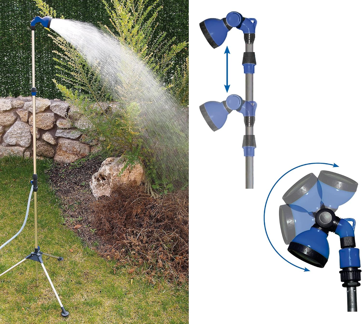 Detalle de Aqua Control C2094N: Ducha de Jardín Regulable con Trípode y Cabeza Basculante