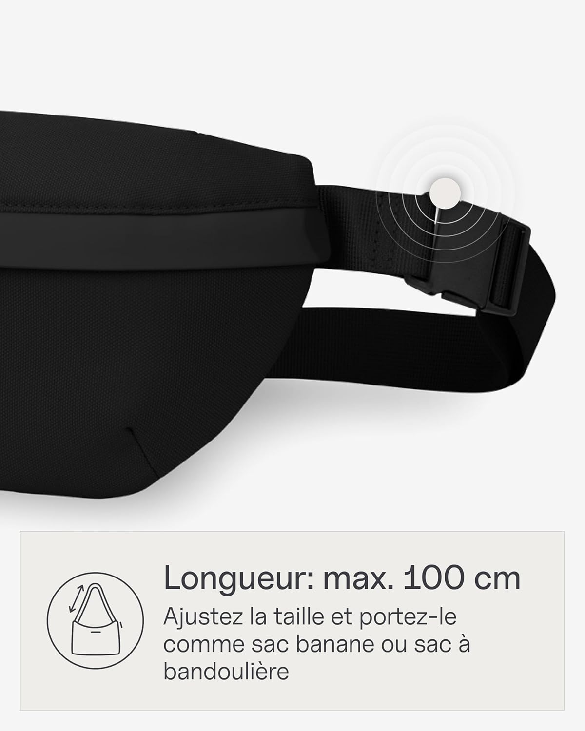 Thumbnail 2 de Kapten & Son Sveg Sac Banane All Black 1 L – Sacoche banane minimaliste et fonctionnel