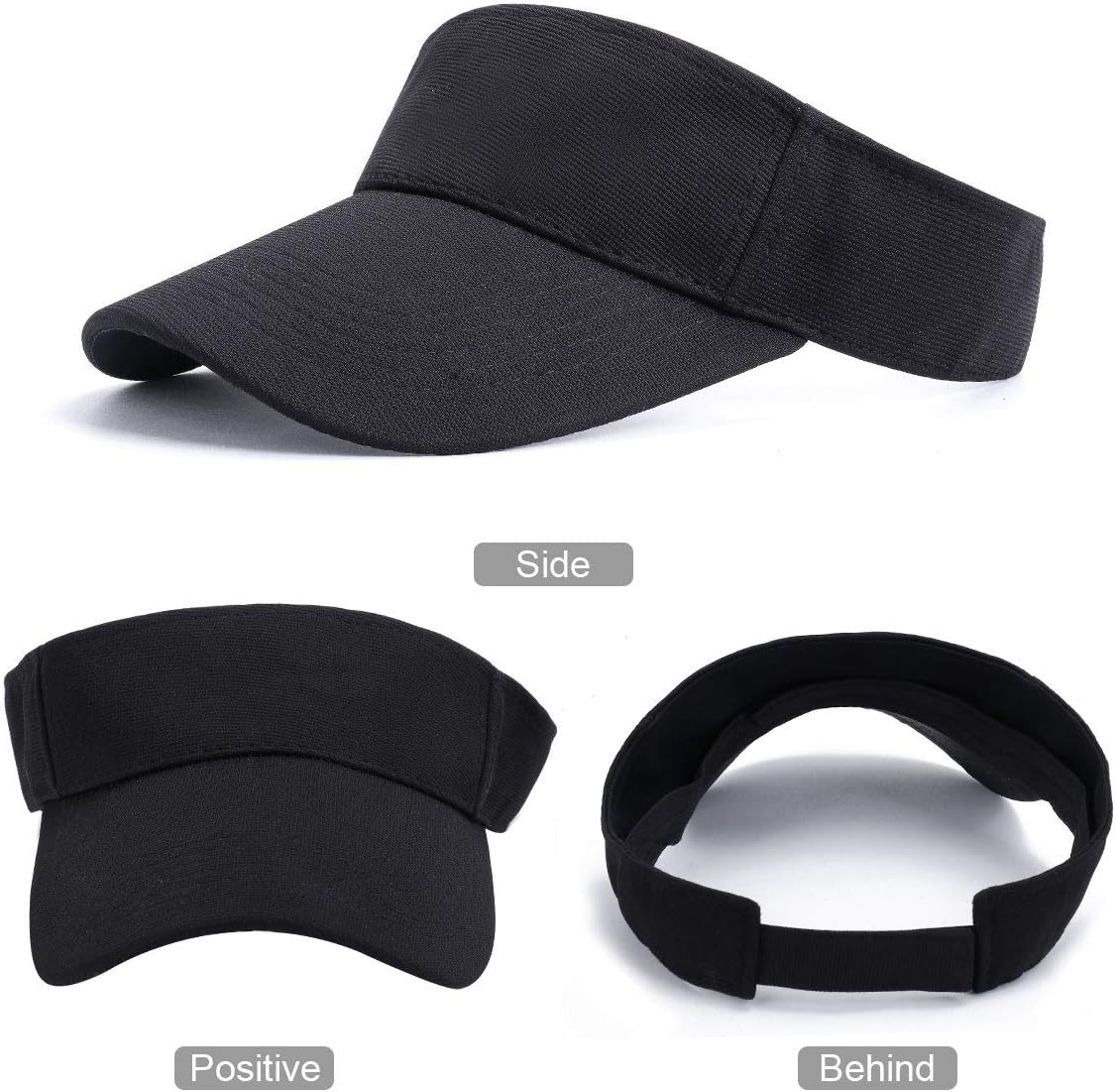 Thumbnail 3 de BLURBE Sun Visor Cap for Women with Ponytail Hole – Lightweight Adjustable Twill Visor
