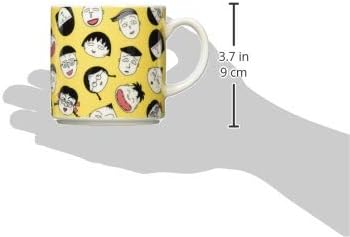 Detalle 2 de 山加商店 CM12-11 ちびまる子ちゃん マグカップ 350ml フェイス柄 イエロー 日本製