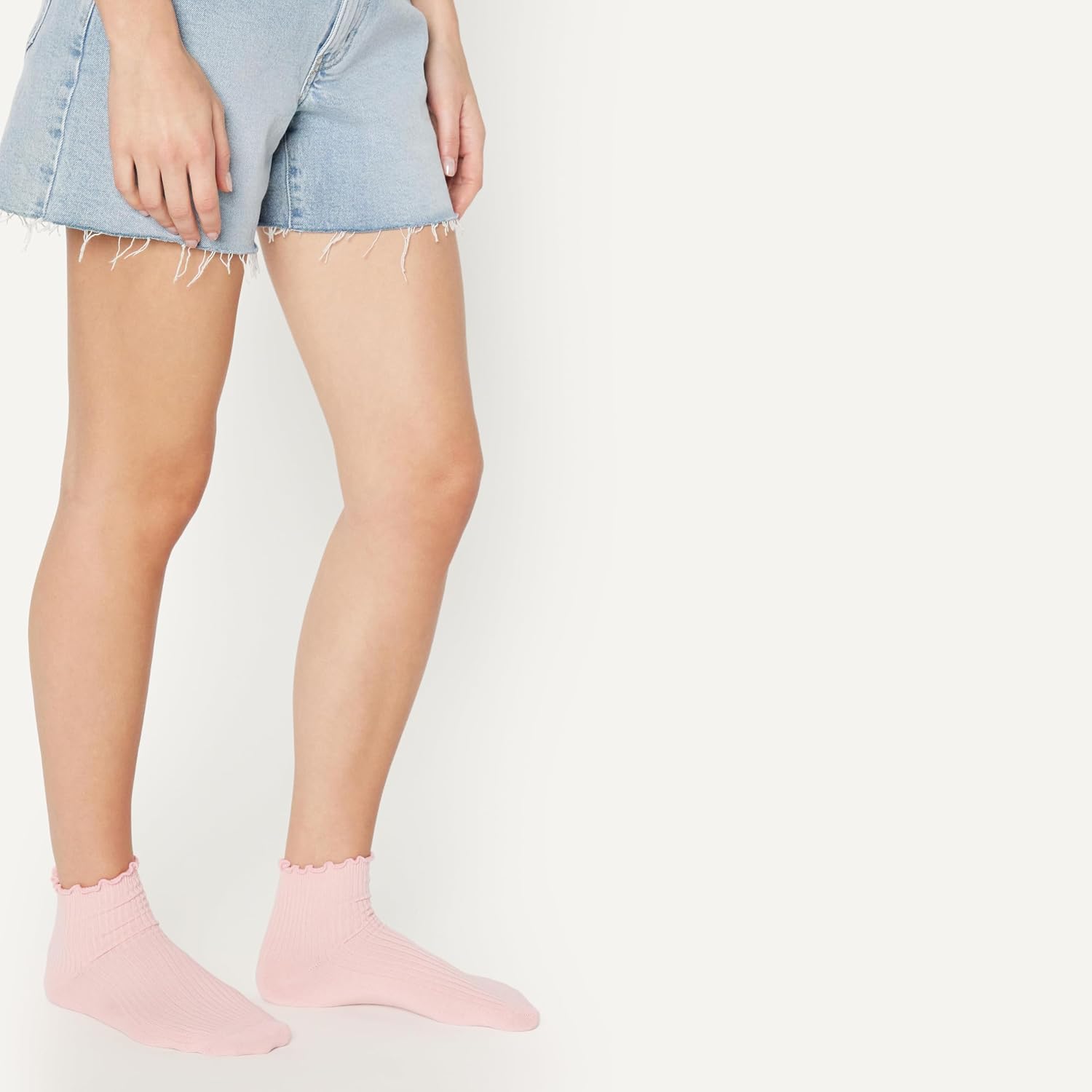 Detalle 2 de Amazon Essentials Damen-Knöchelsocken mit gekräuseltem Rand (6 Paar)