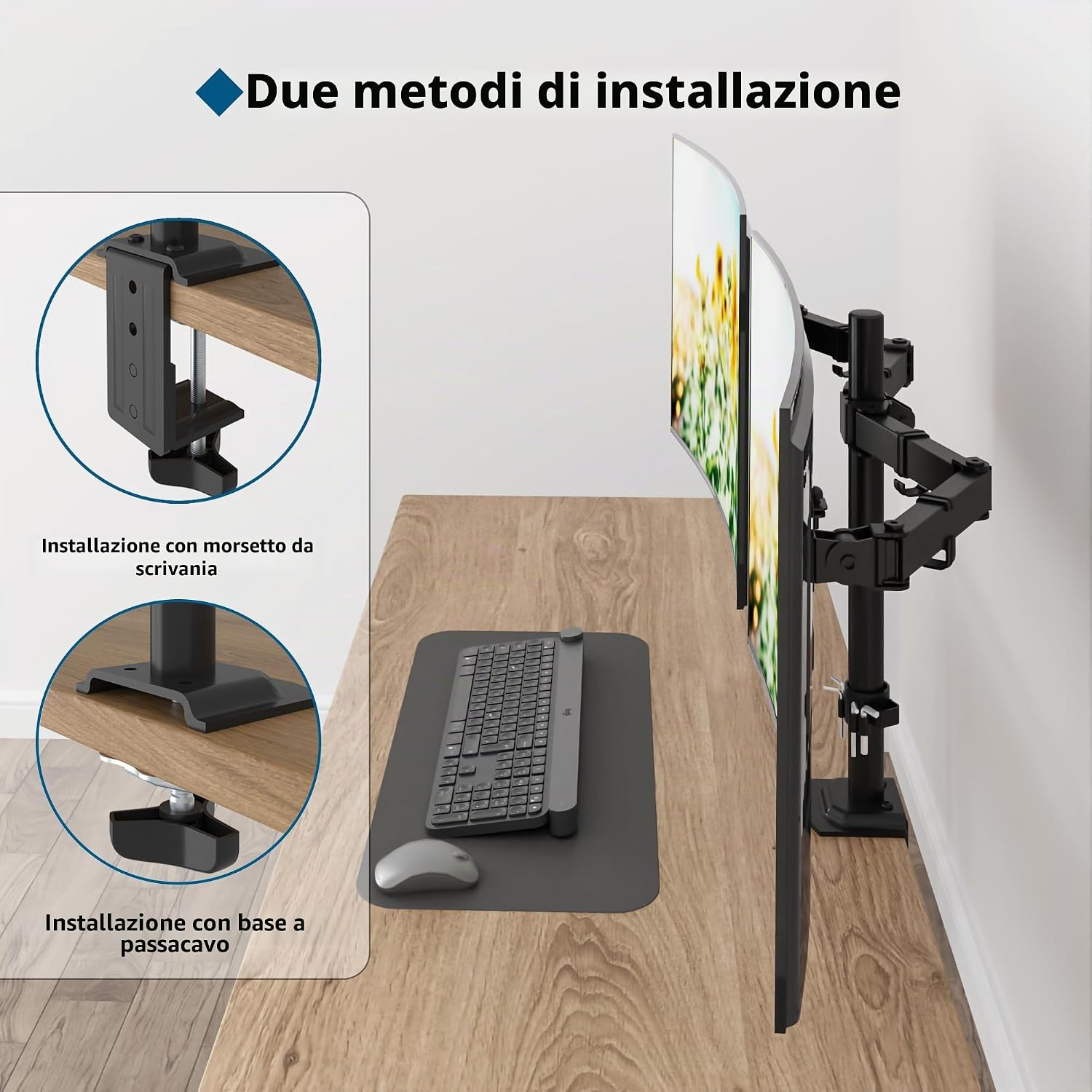 Thumbnail 5 de BONTEC Supporto Doppio Monitor 13–27" 8 kg