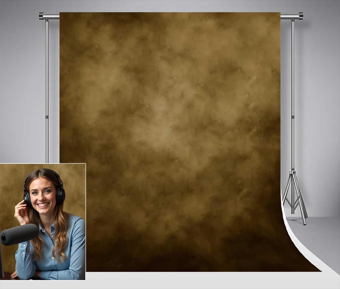Detalle de Kate 2x3m Retro Brown Fotohintergrund aus Mikrofaser – strukturierte Textur, faltenfrei und nicht reflektierend