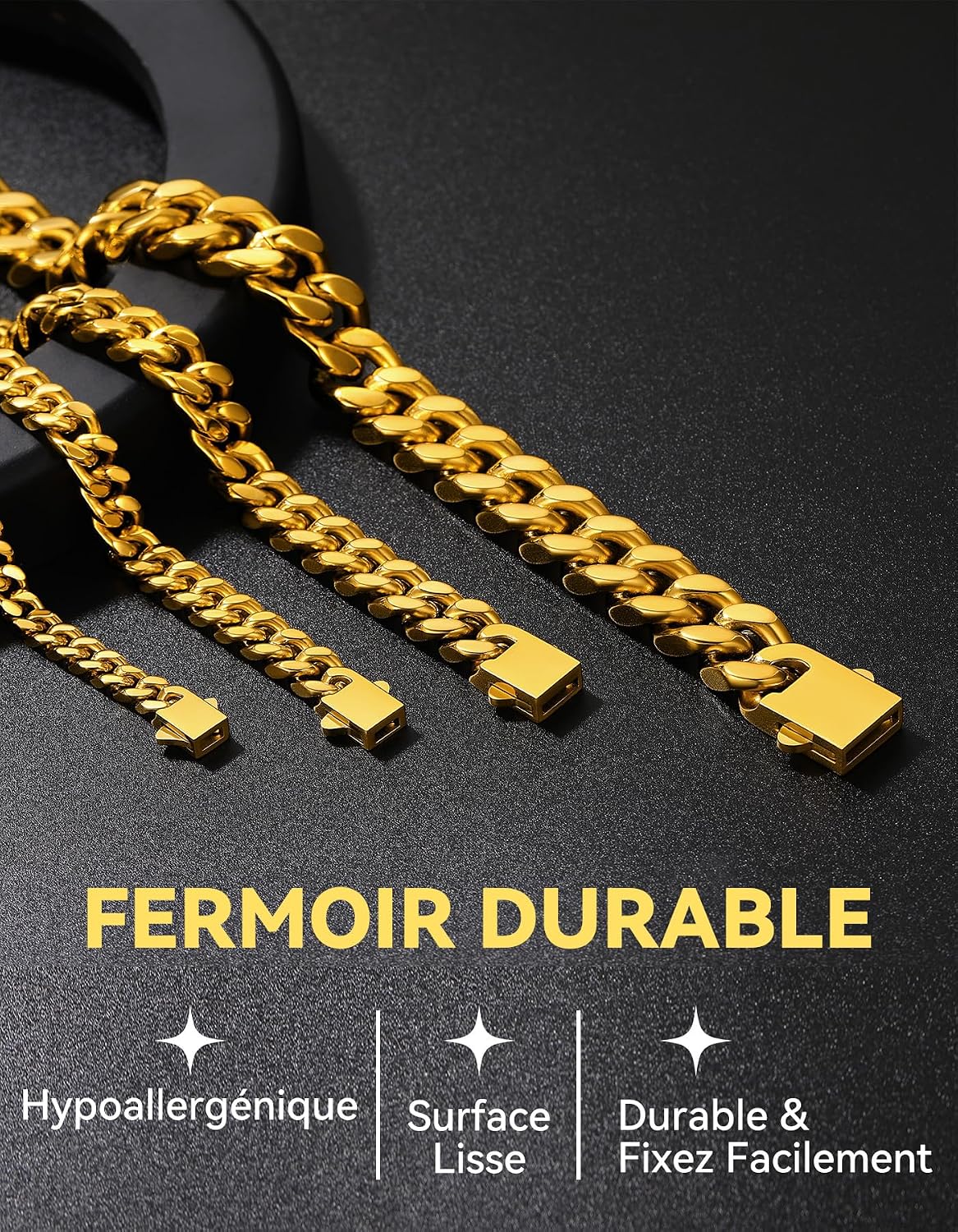 Detalle de ChainsHouse Collier Chaine Homme 4 mm