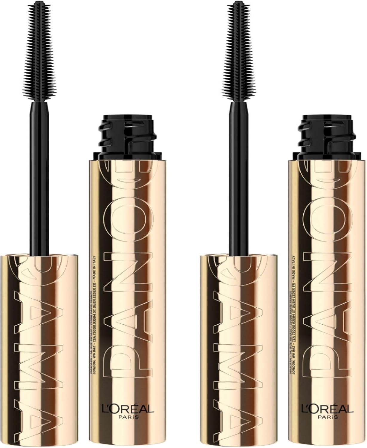 Detalle de L'Oréal Paris Panorama Mascara Volumateur Colour Black – Coffret de 2 mascare avec Stretchflex