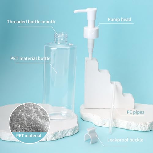 Detalle de Axincardarm 200 ml Pump Dispenser Bottle Set (10 × Clear PET, 200 ml)